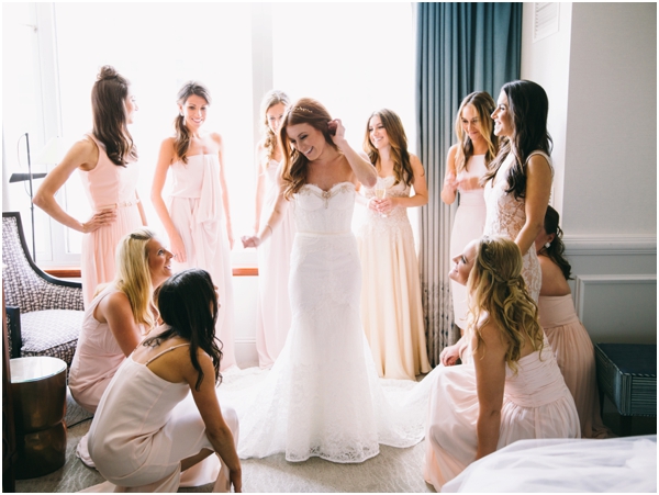 Ritz-Carlton DC Wedding in Cream and White bridesmaids