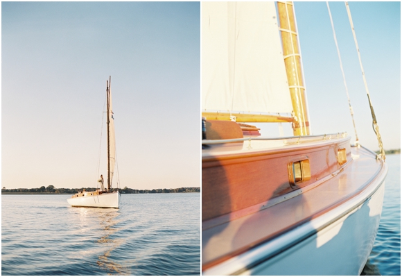 Bridal session on a sailboat