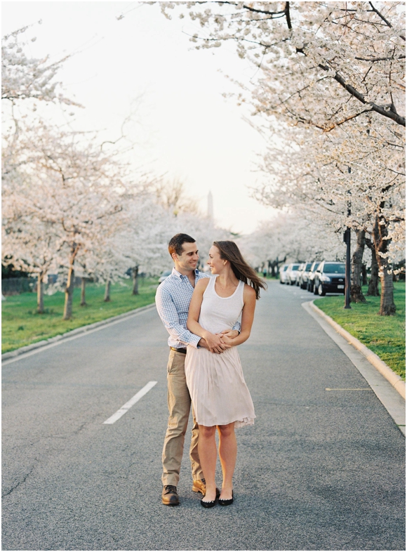 Cherry Blossom Engagement Photos Hains Point