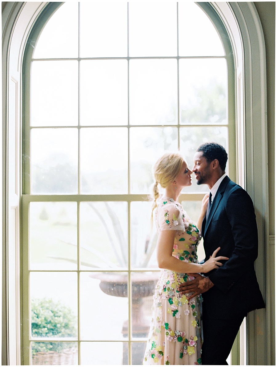 Couple Portraits in a Window European Inspired Styled Shoot © Bonnie Sen Photography
