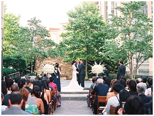 Four Seasons Baltimore Urban Wedding Ceremony © Bonnie Sen Photography