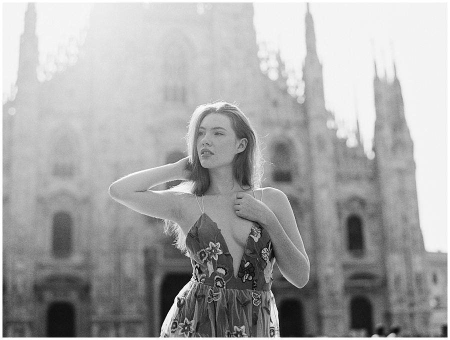Model at Duomo di Milano © Bonnie Sen Photography