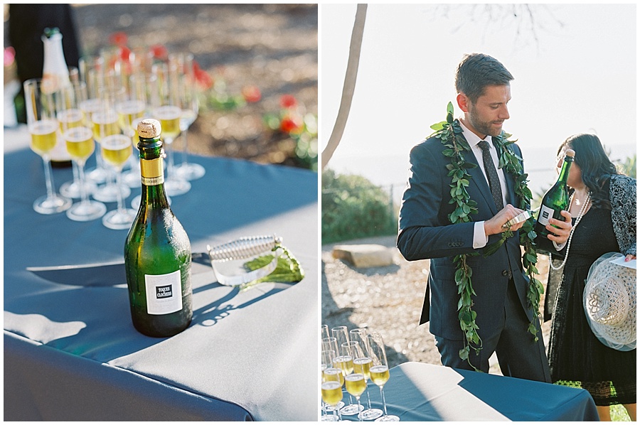 Champagne Saber Ceremony Wedding © Bonnie Sen Photography