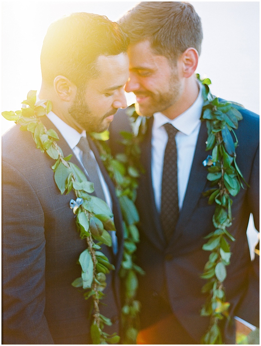 Wedding Leis Polynesian Wedding Tradition Sunset Photos © Bonnie Sen Photography