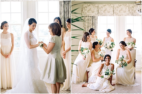 Cream Neutral Bridesmaid Dresses The Hay-Adams Wedding © Bonnie Sen Photography