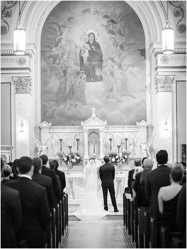 Holy Rosary Catholic Church DC Wedding Ceremony © Bonnie Sen Photography