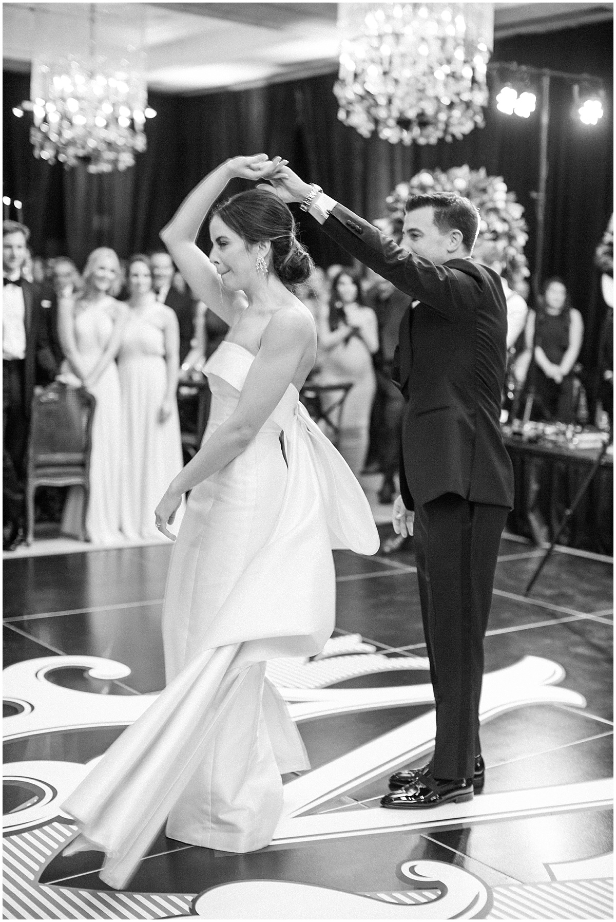 Fairmont DC First Dance Wedding Washington DC Black and White Photographer © Bonnie Sen Photography