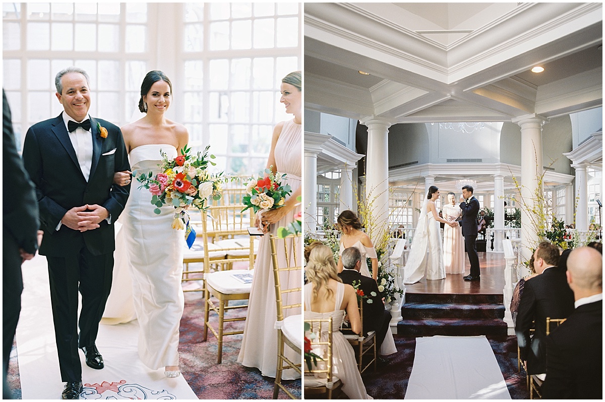 Fairmont Washington DC Colonnade Room Wedding Ceremony Film Photographer © Bonnie Sen Photography
