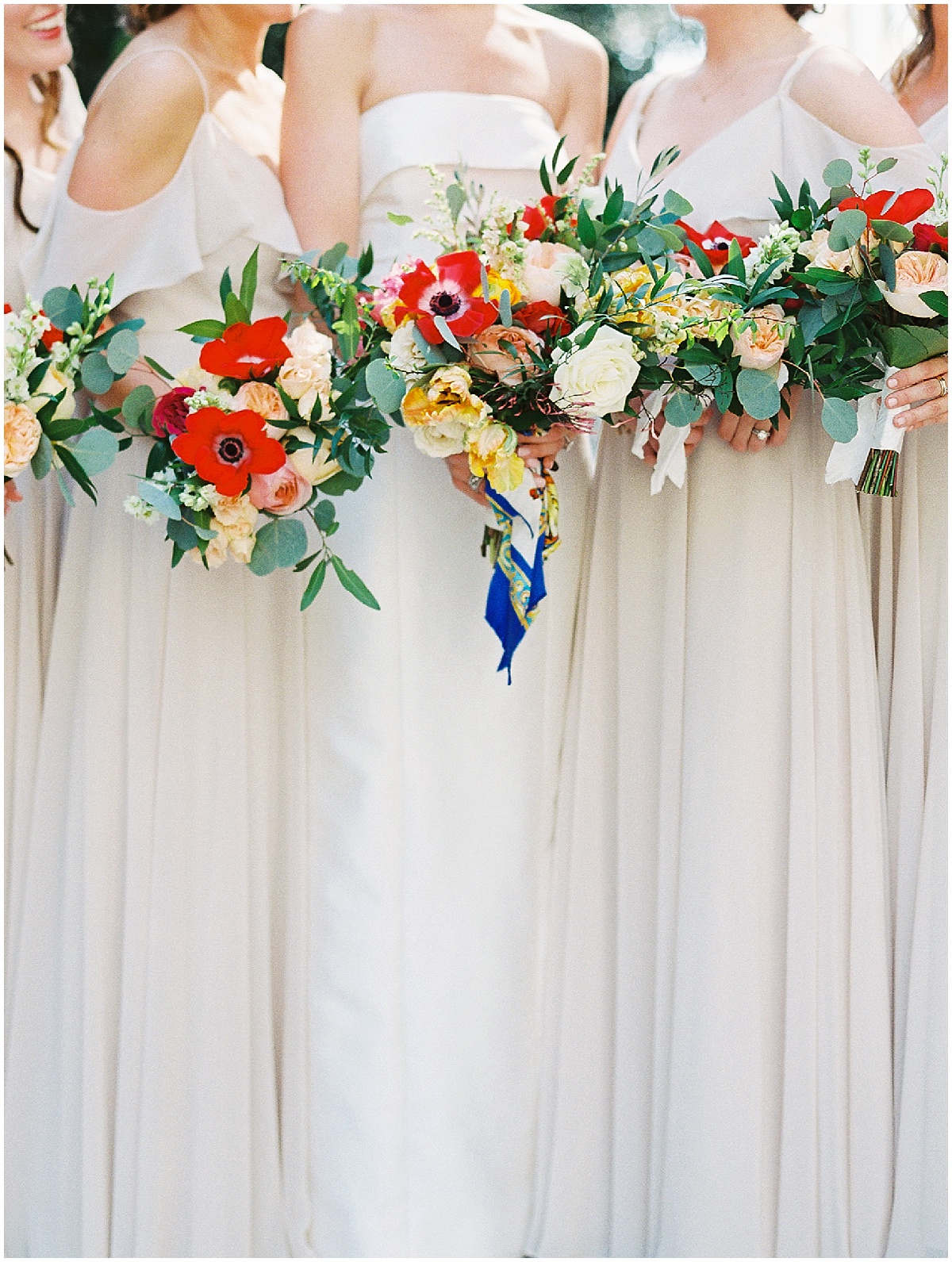Jenny Yoo Bridesmaid Dresses Neutral Taupe Beige © Bonnie Sen Photography