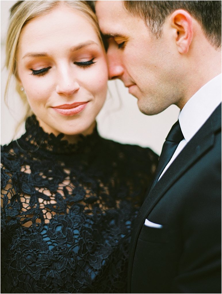 Washington DC Romantic Engagement Shoot Lace Dress Bride and Groom Fine Art Photographer © Bonnie Sen Photography