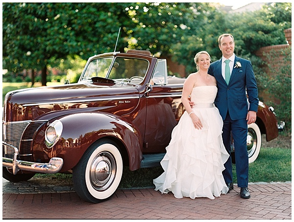 Antique Vintage Car Inn at Perry Cabin Wedding St. Michaels Maryland © Bonnie Sen Photography
