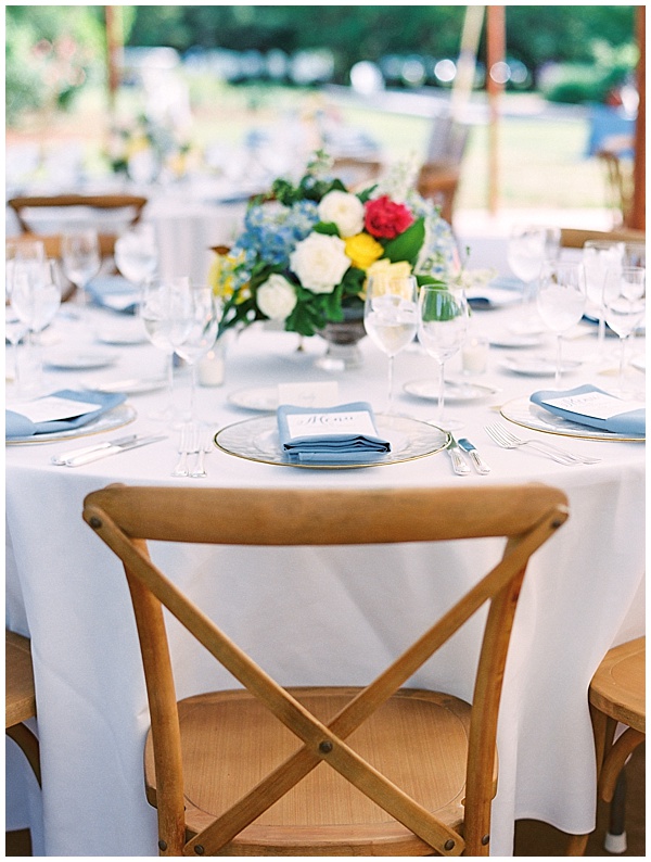 Blue and White Wedding at the Inn at Perry Cabin St. Michaels Maryland © Bonnie Sen Photography