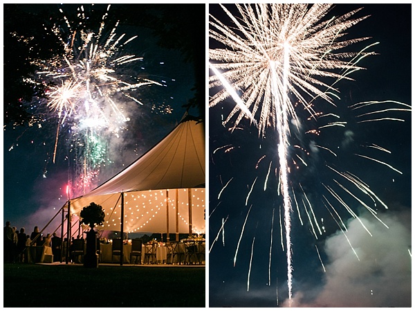 Wedding Fireworks at Outdoor Summer Wedding at the Inn at Perry Cabin St. Michaels Maryland © Bonnie Sen Photography