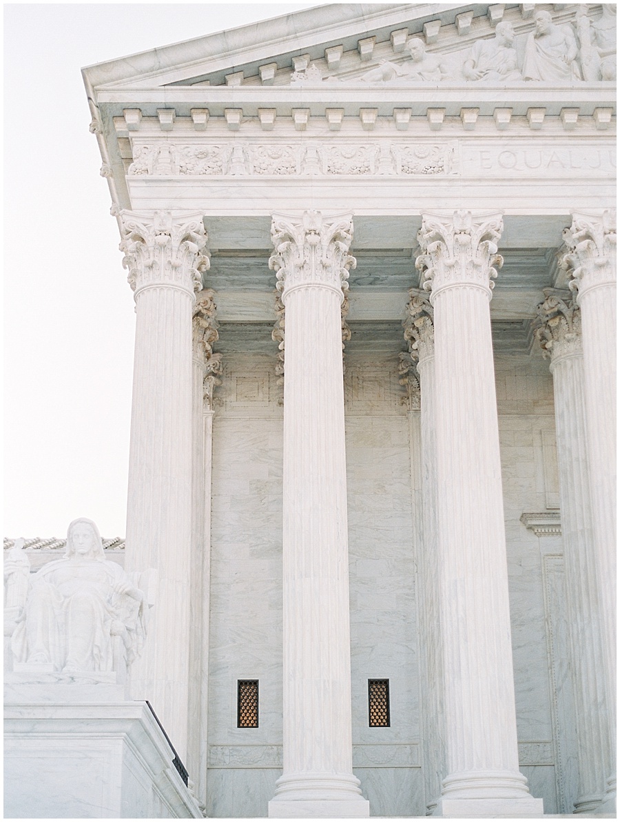 Fine Art Film Maternity at Washington DC Supreme Court © Bonnie Sen Photography