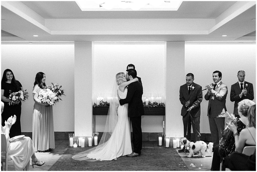 The Line Hotel Wedding Ceremony Indoor Wedding Ceremony © Bonnie Sen Photography