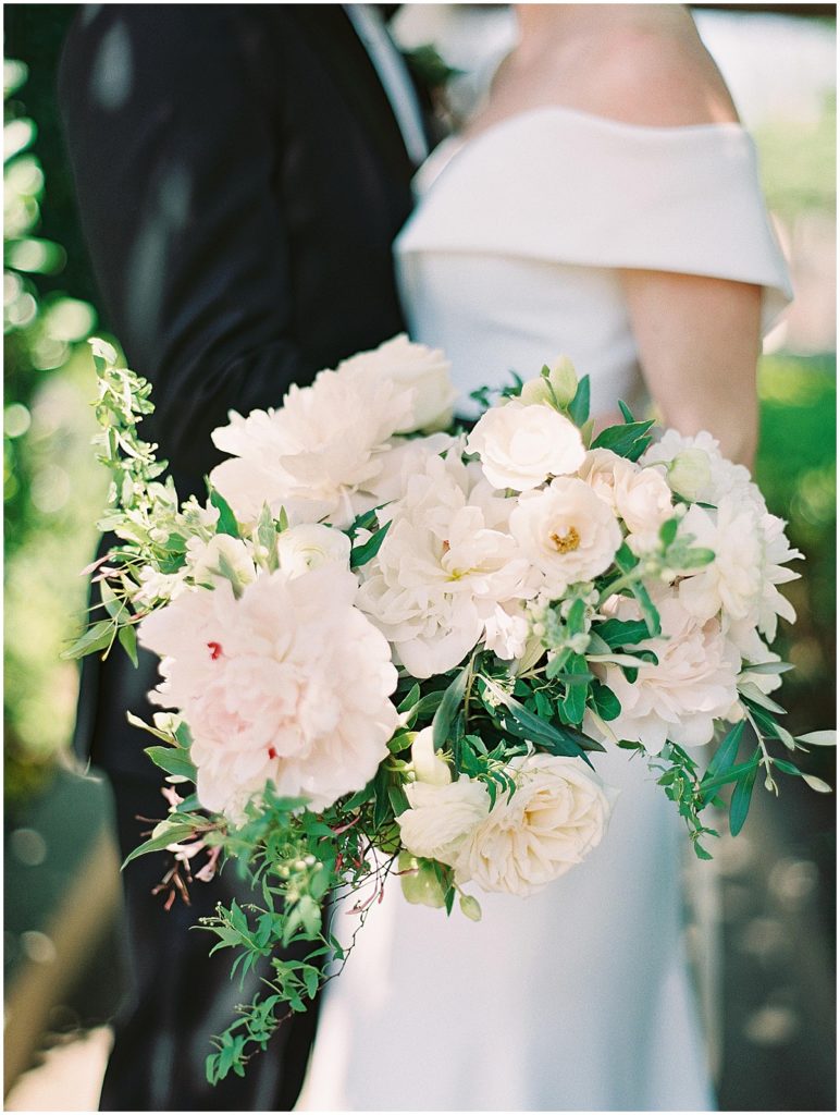Sweet Root Village Bridal Bouquet with Peonies © Bonnie Sen Photography