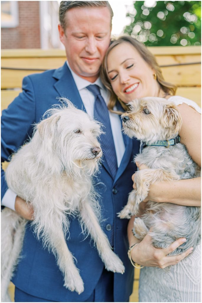 Bride and Groom Photos with Dogs Colorado Wedding Photographer © Bonnie Sen Photography