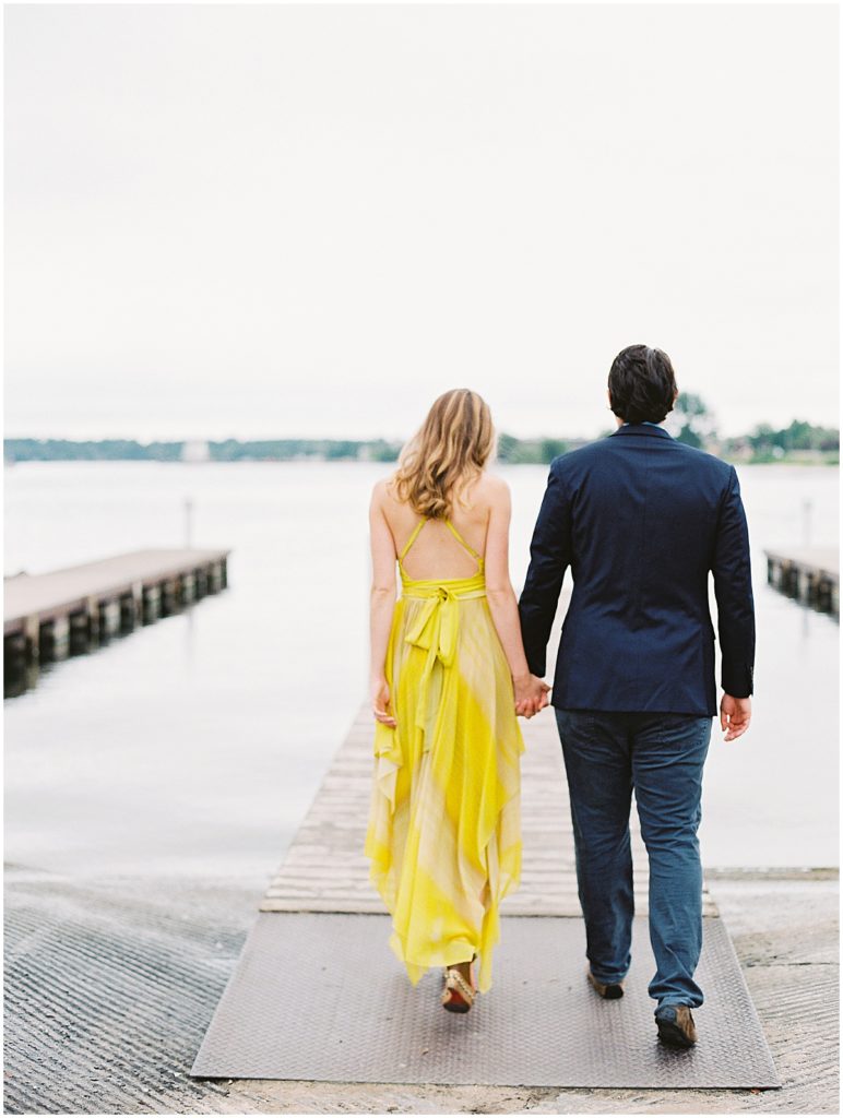 Long Yellow Dress for Engagement Photos Destination Film Wedding Photographer © Bonnie Sen Photography