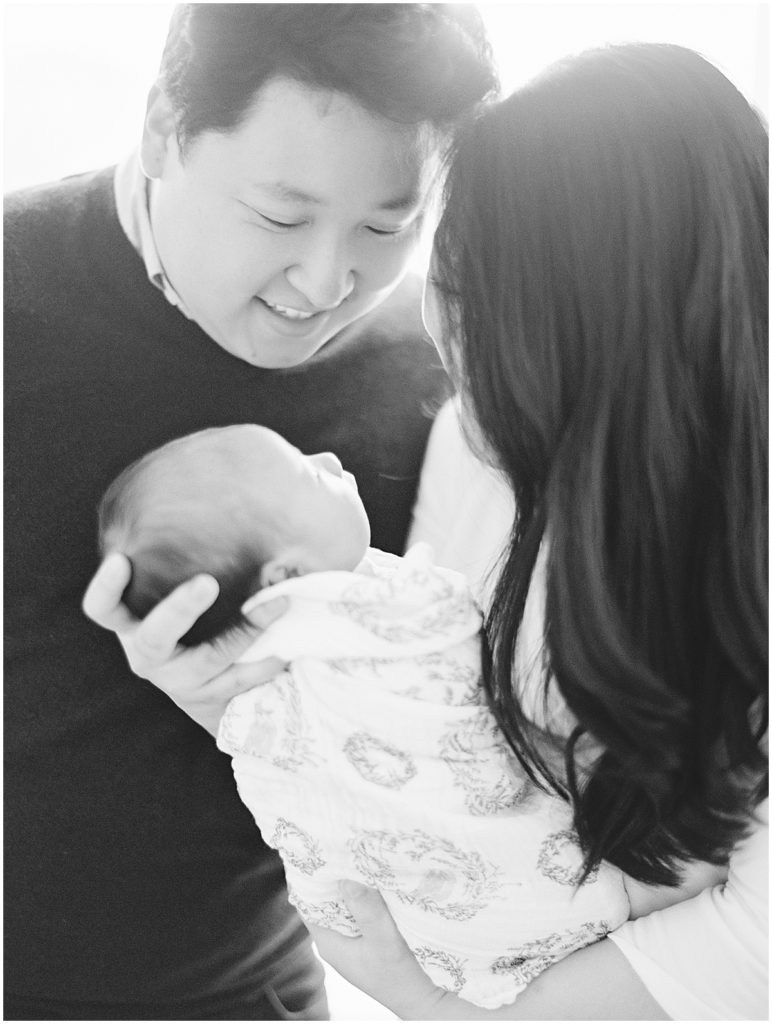 Black and White Family Photos Newborn Colorado Family Photographer © Bonnie Sen Photography