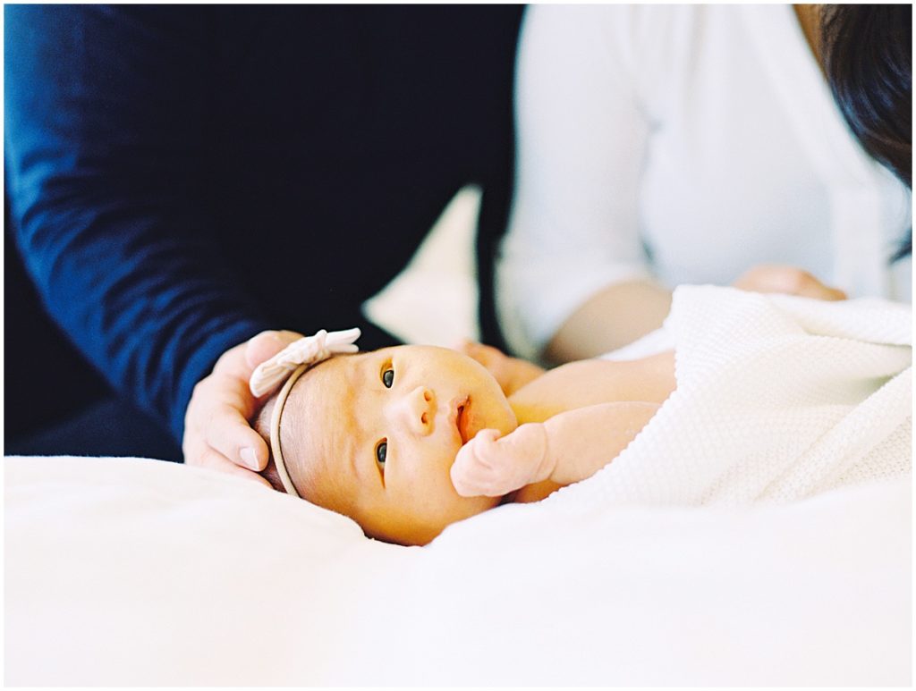 Newborn Baby Girl Photos in Bow Colorado Portrait Photographer © Bonnie Sen Photography