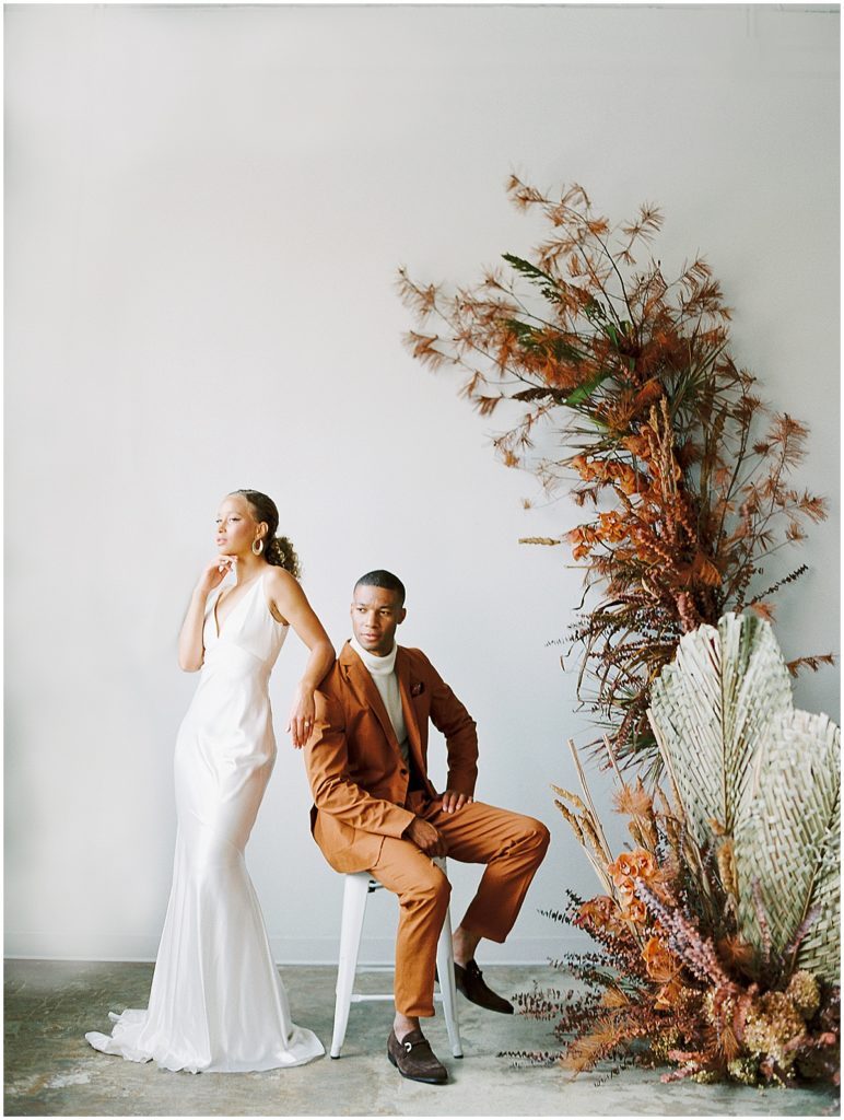 Orange Brown and Earth Tone Wedding Inspiration Vieira Events Style Shoot © Bonnie Sen Photography