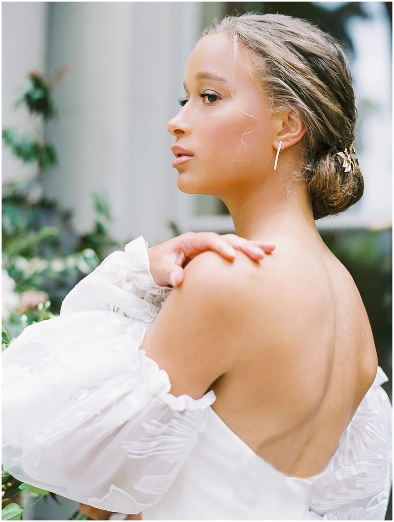 Alexandra Grecco Wedding Dress with Sleeves Wedding Photographer © Bonnie Sen Photography