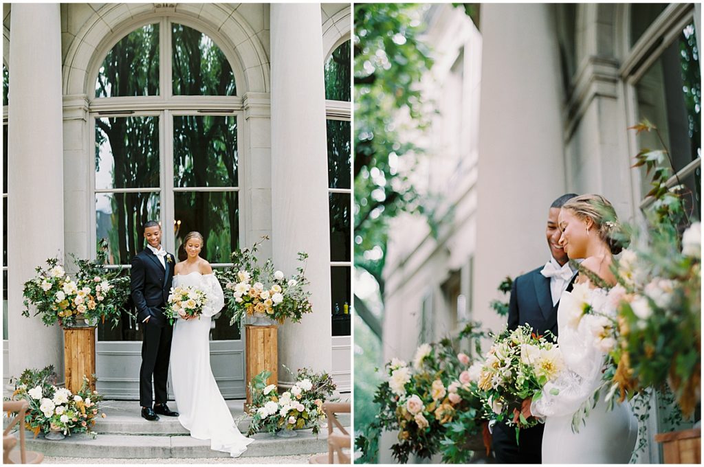 Bride and Groom Portraits Portuguese Inspired Styled Shoot Outdoor Elopement © Bonnie Sen Photography