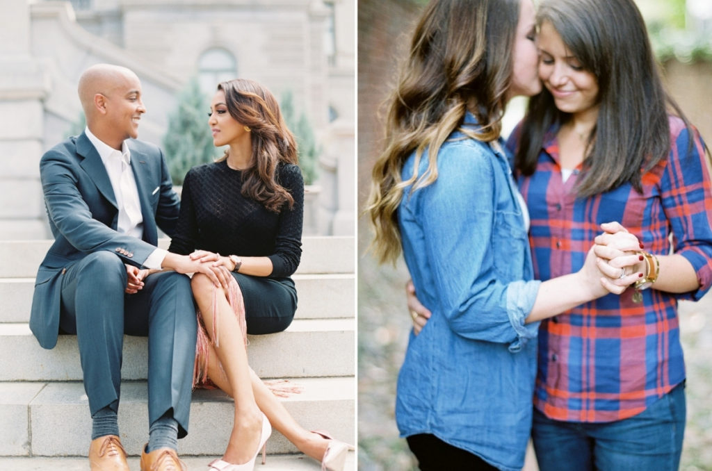 How to Pick Outfits for Your Engagement Photos - Formal and Casual Engagement Photo Outfits © Bonnie Sen Photography