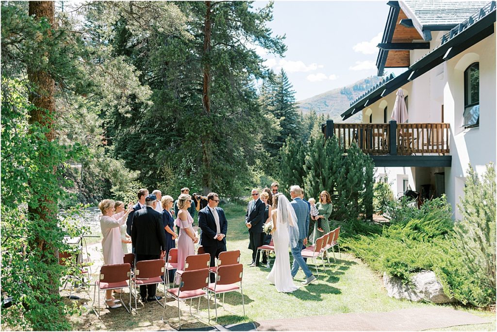 Colorado Mountain Wedding Ceremony © Bonnie Sen Photography