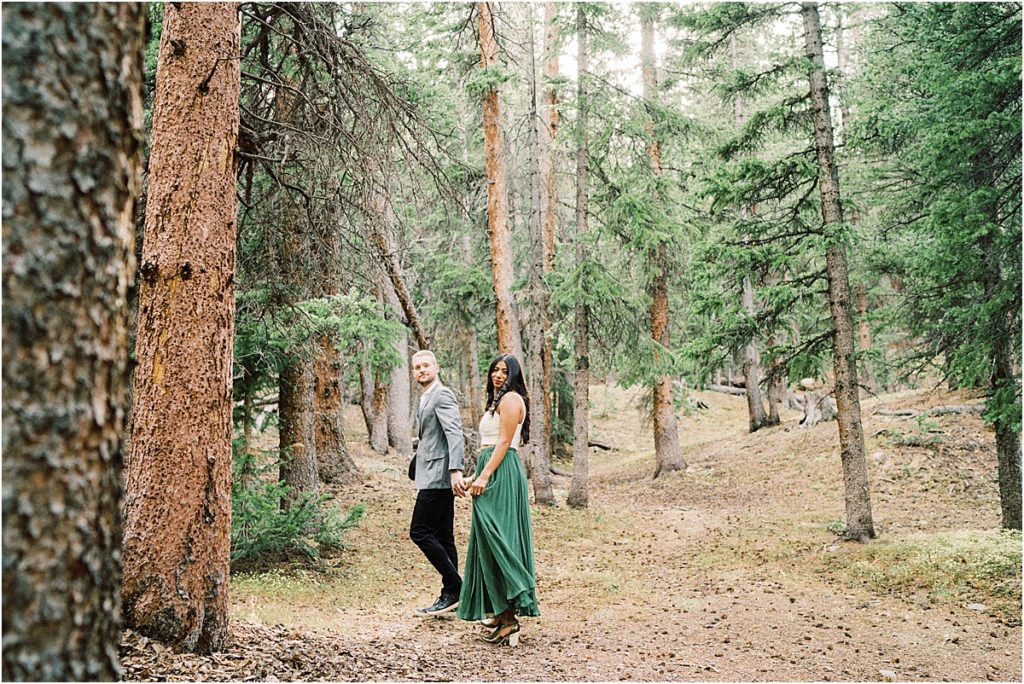 Colorado Film Wedding Photographer Mountain Engagement Session © Bonnie Sen Photography